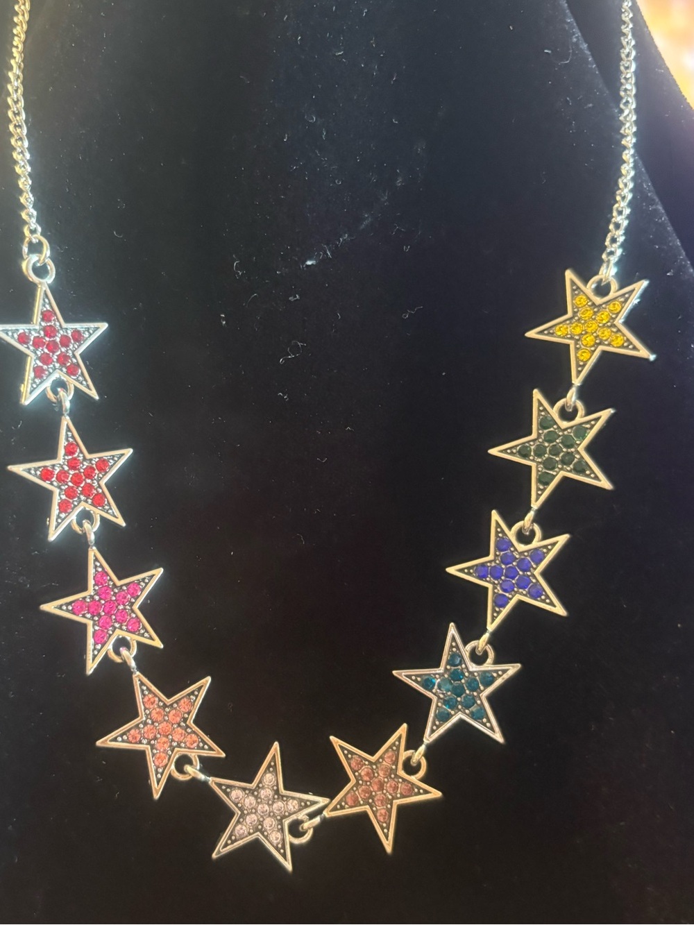 Multicolor Star Pendant Necklace - Women's Jewelry